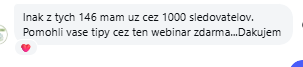 Spätná väzba účastníčky 3